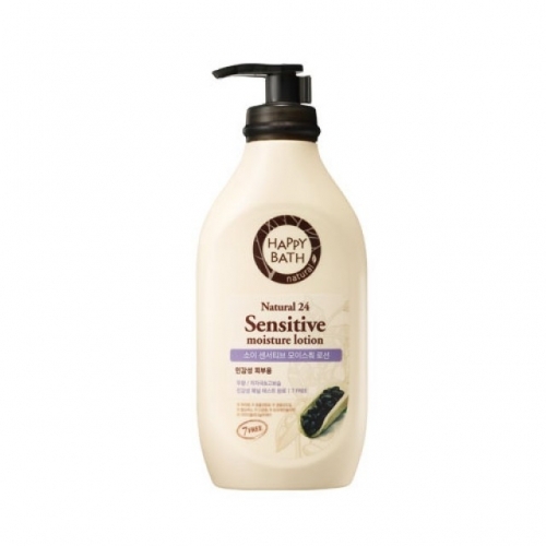 잇썸몰,해피바스 내추럴24 소이 센서티브 모이스춰 로션450ml 바디크림 건조 영양 바디로션