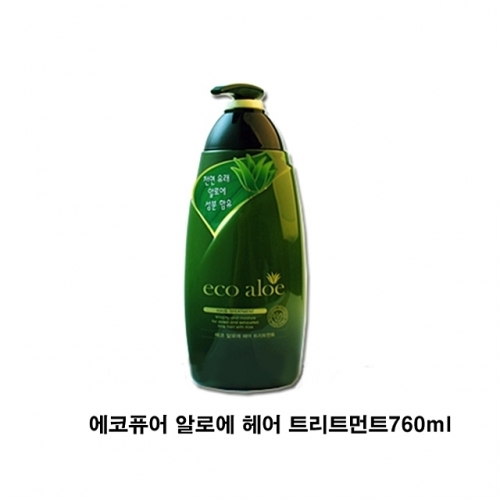 잇썸몰,에코퓨어 알로에 헤어 트리트먼트760ml 헤어린스 헤어트리트먼트 컨디셔너 영양헤어팩 보습트리트먼트