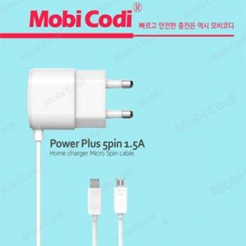 잇썸몰,모비코디 파워플러스 5핀 충전기 가정용 일체형 1.5A