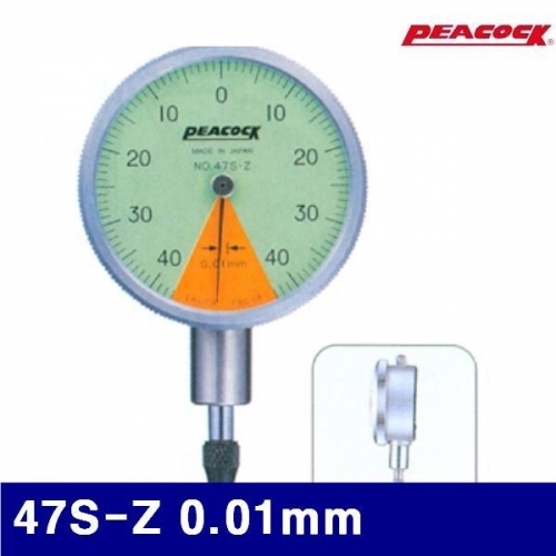 잇썸몰,피코크 106-0249 다이얼 게이지소형일회전(볼포인트)x 47S-Z 0.01mm (1EA)