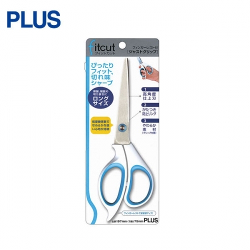 잇썸몰,PLUS 핏트컷 SC-180A저스트그립가위 (화이트 블루)