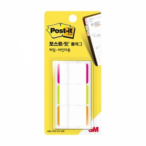잇썸몰,3M)포스트-잇 플래그(파일 바인더용 N686L-PGO 인덱스탭 3색) 플래그 인덱스탭(포스트-잇)