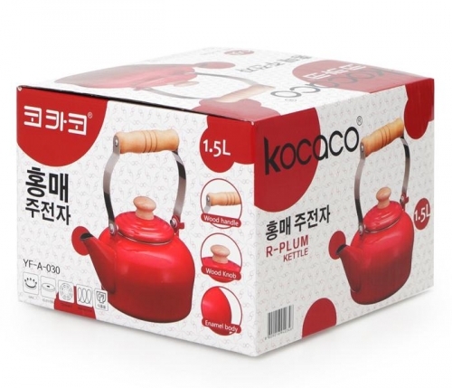 잇썸몰,코카코 홍매 법랑주전자 1.5L 홍매