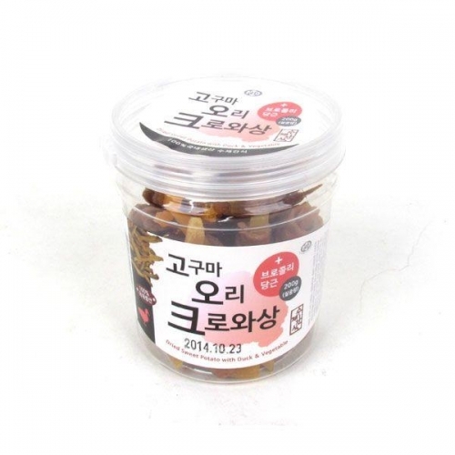 잇썸몰,아침애 앤디 수제간식 크로와상 고구마와오리 200g