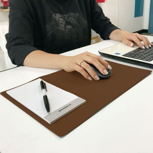 잇썸몰,마우스패드 브라운 (메모패드 1개포함 KOM
