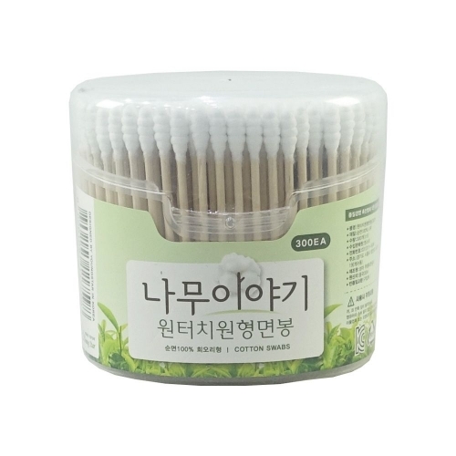 잇썸몰,영스타 나무이야기 원터치 원형 면봉 300P