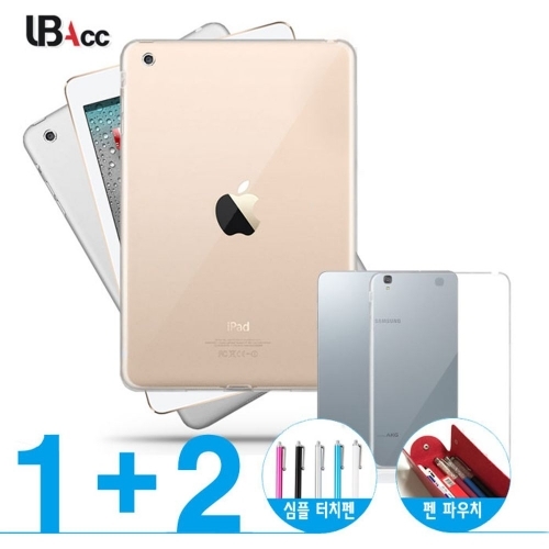 잇썸몰,아이패드 미니3 TPU 클리어 백커버＋터치펜＋펜파우치