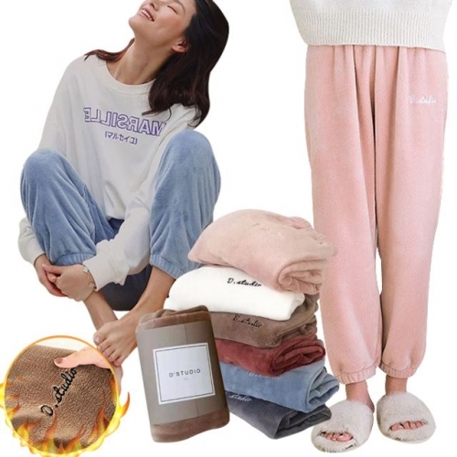 잇썸몰,오버핏파스텔융털팬츠 수면바지 보일러바지 밍크 홈웨