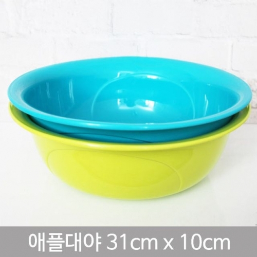잇썸몰,사과대야3호(31x10cm) 1개 대야 세수대야 바가지 욕