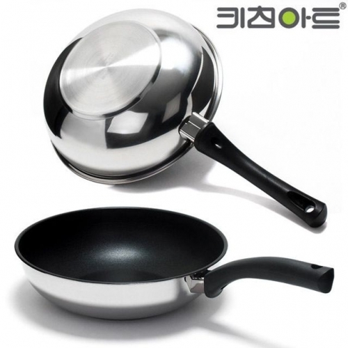 잇썸몰,(인덕션 사용가능)키친아트 파라다이스 스텐3중바닥 궁중팬 20cm
