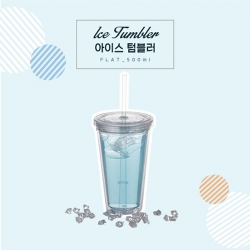 잇썸몰,아이스텀블러 플랫 500ml (100개 묶음/인쇄가능)