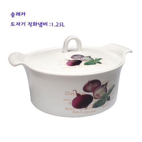 잇썸몰,솔레카 도자기 직화냄비 1.25L 군고구마 찌게 전골