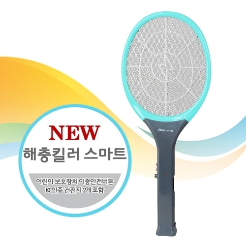 잇썸몰,삼정전기모기채 파리채 해충킬러 스마트 건전지2개