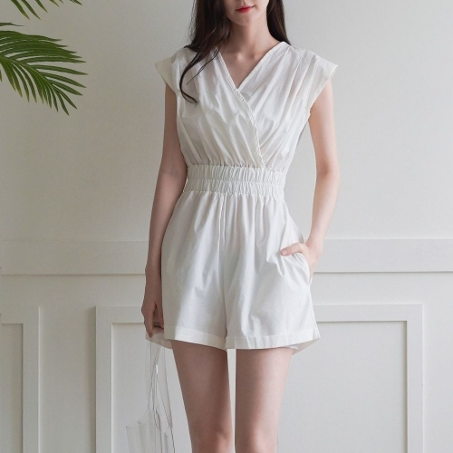 잇썸몰,Lovely 점프수트 반바지점프수트 리본점프수트 뒤트임