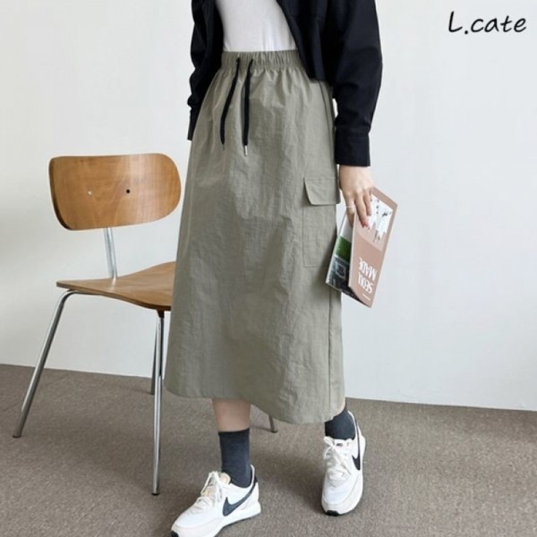 잇썸몰,엘케이트 여자 스커트 LDK023 여성 밴딩 카고 롱 치마