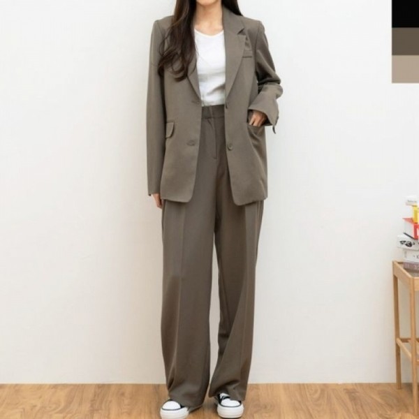 잇썸몰,여자 자켓 와이드슬랙스세트 오버핏 여성패션의류 옷