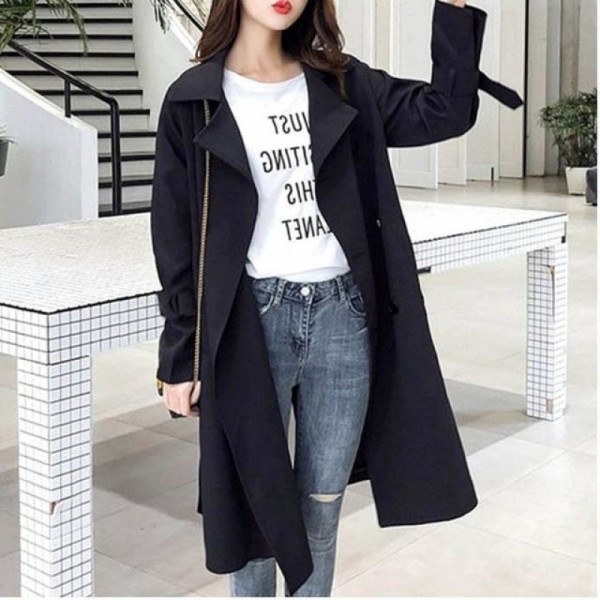 잇썸몰,여자 데일리 편한 캐주얼 모던 롱코트 트렌치 코트