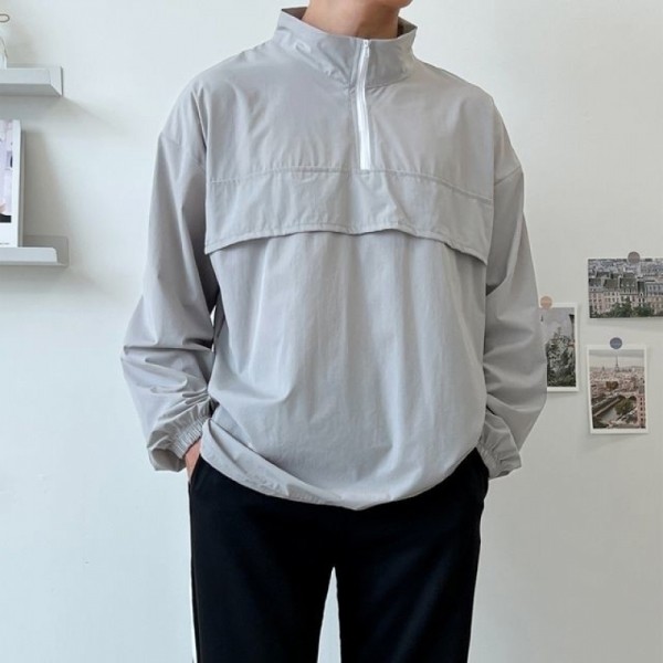 잇썸몰,가벼운 아노락 하프집업 바람막이 남녀공용 운동복