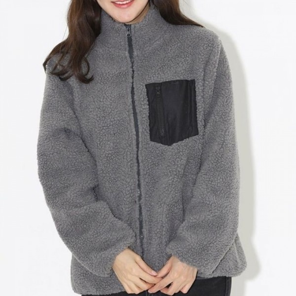 잇썸몰,남녀공용 양털 뽀글이 집업 겨울점퍼 데일리 아우터