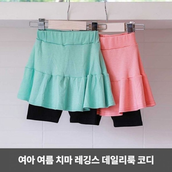 잇썸몰,여름 자매룩 귀여운 치마 레깅스 여아 아동복 선물