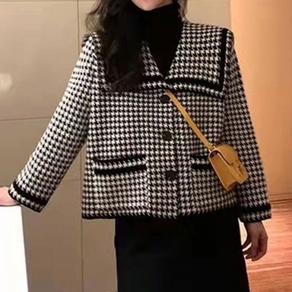 잇썸몰,하운드투스 도톰한 니트 자켓 데일리 빅카라 미디기장