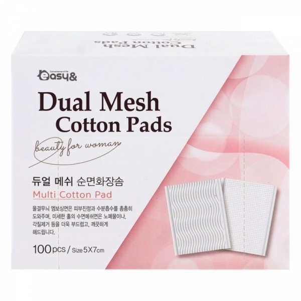 잇썸몰,듀얼 메쉬 순면 화장솜 100매입