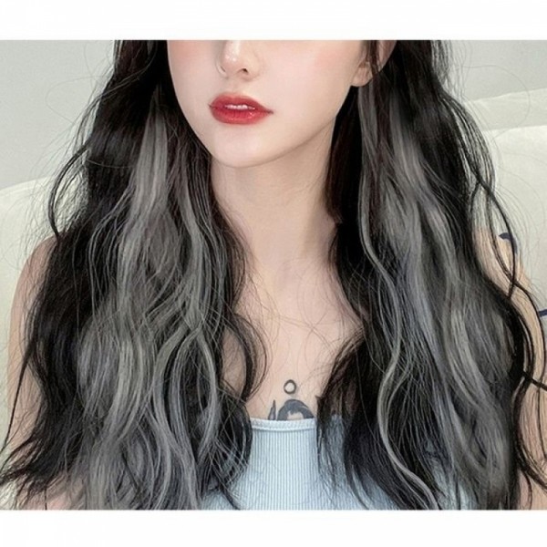 잇썸몰,여성 컬러 헤어피스 1P 웨이브 붙임머리 똑딱이 패션