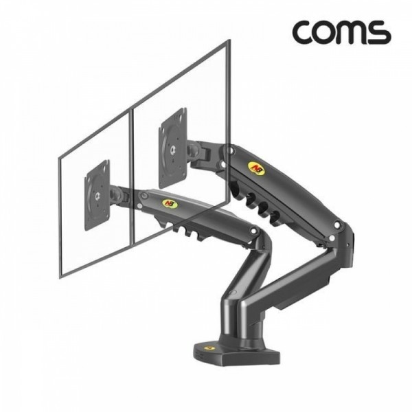 잇썸몰,Coms 듀얼 모니터 거치대 17-27형 하중 9kg