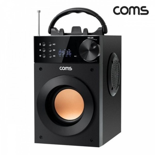 잇썸몰,Coms 포터블 블루투스 스피커 20W 3형 우퍼 52mm 휴대용