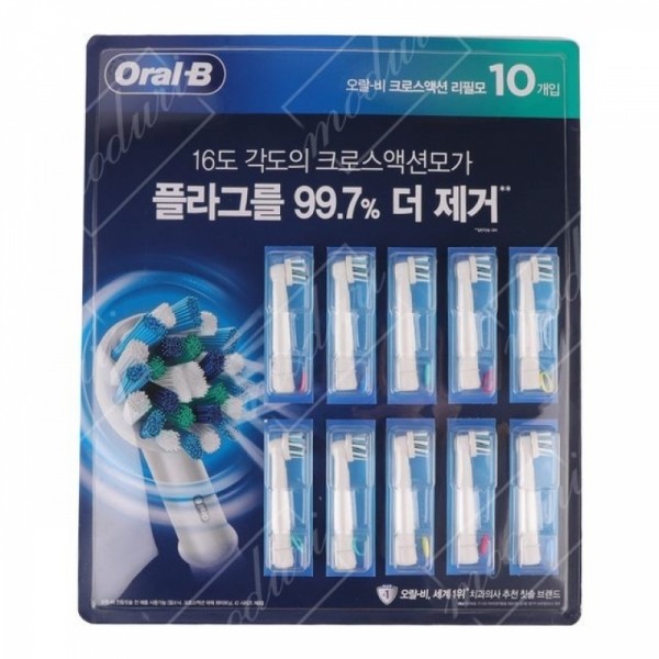 잇썸몰,오랄비 전동칫솔 리필모 크로스액션 10개입