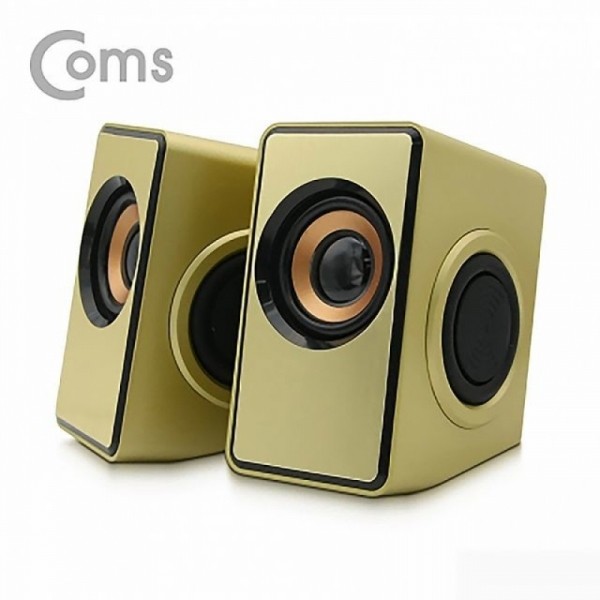 잇썸몰,Coms 저음강화 2채널 3D 멀티 스피커 3W x 2 Gold