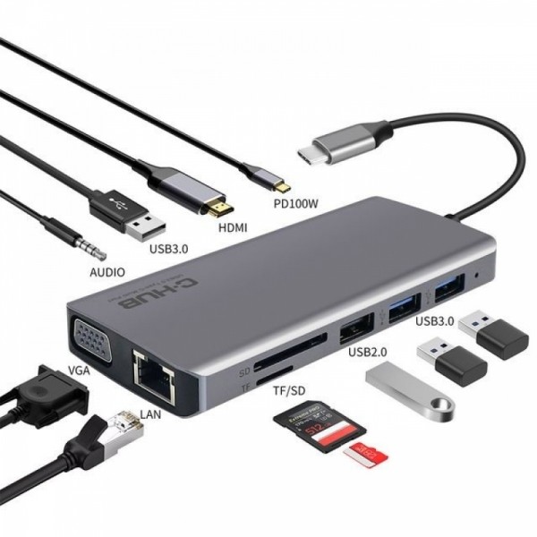 잇썸몰,C타입 멀티포트허브/C-HUB 11in1/11가지 동시멀티허브